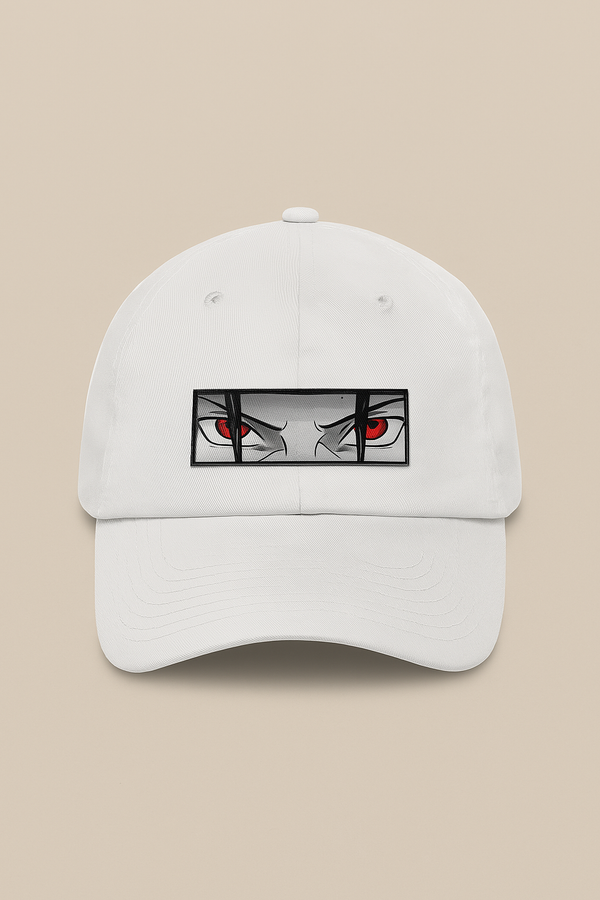 Nurox “Eyes of the Rogue” Anime Embroidered Cap – White